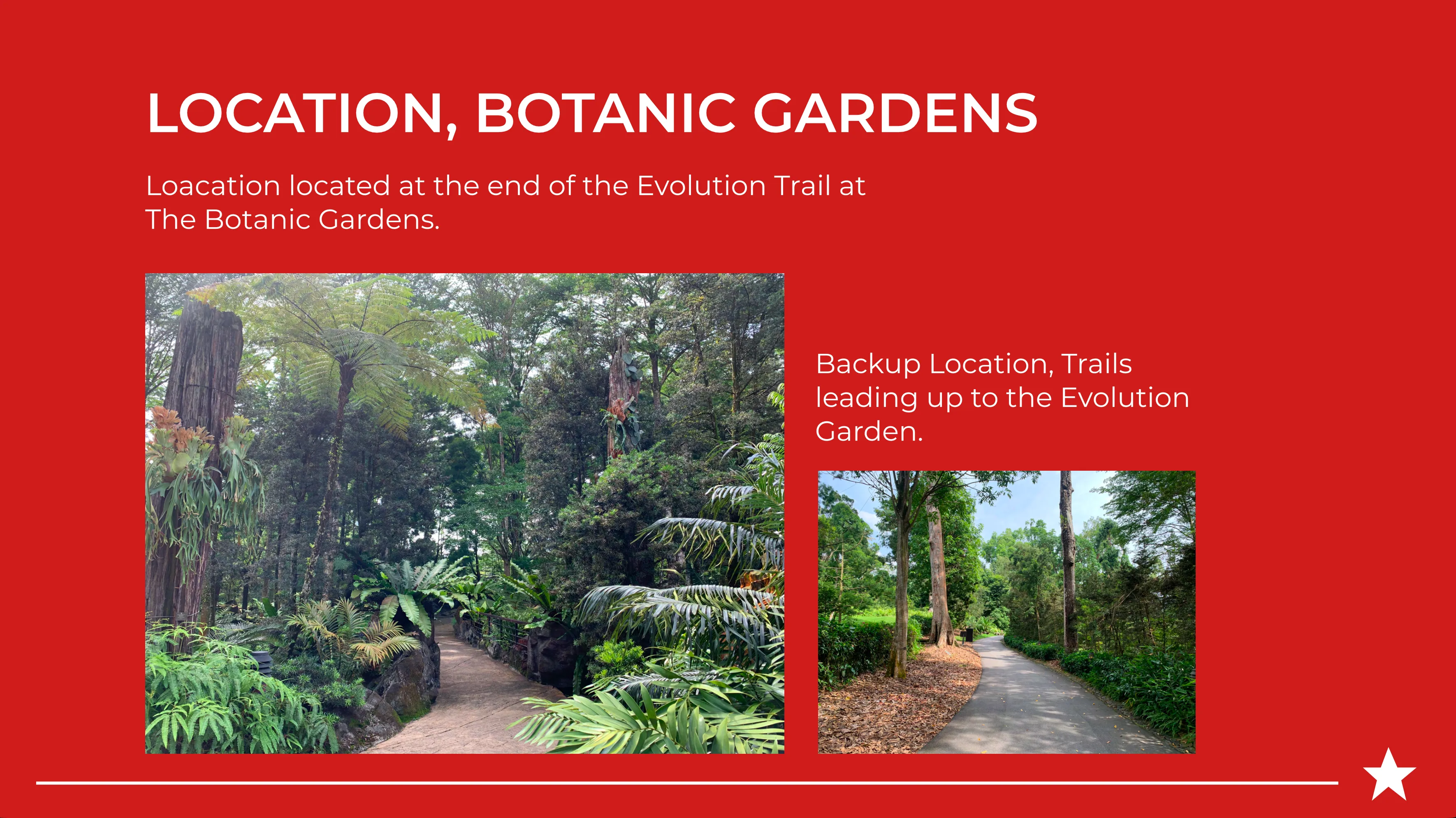 Location board for Evolution Trail at the Botanic Gardens